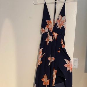 Navy floral maxi dress
